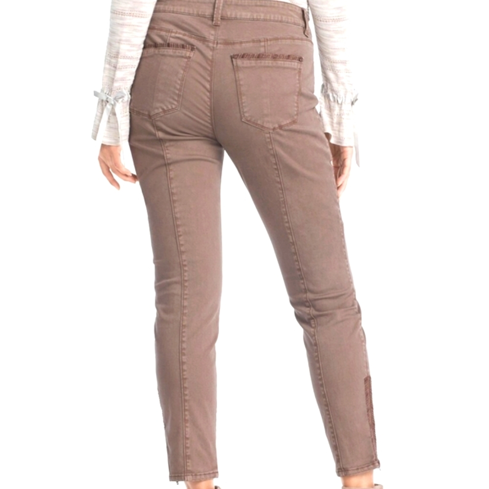 WHBM Jeans | Chevron |  Zipper Hem | Skinny Jeans | White House Black Market - Picture 2 of 16
